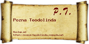 Pozna Teodolinda névjegykártya